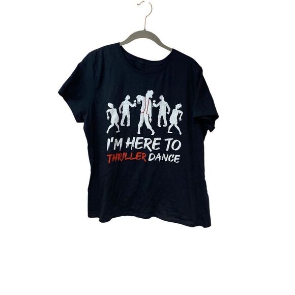 I’m here to thriller dance women’s black short sleeve, Michael Jackson S/XL - Picture 1 of 4